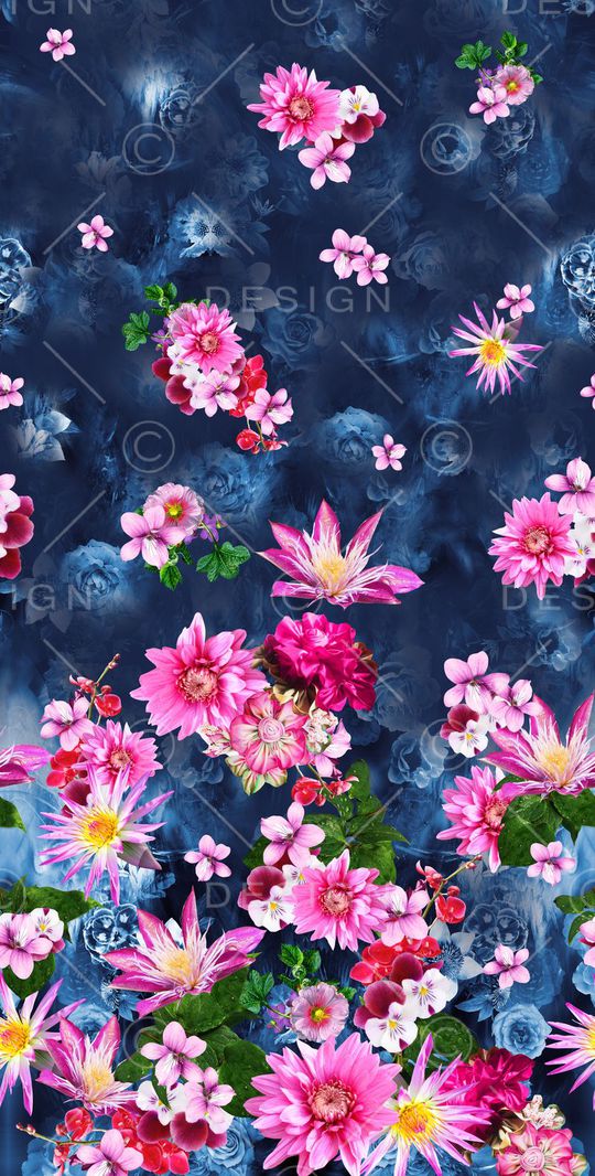 花卉印花华亿平台图片