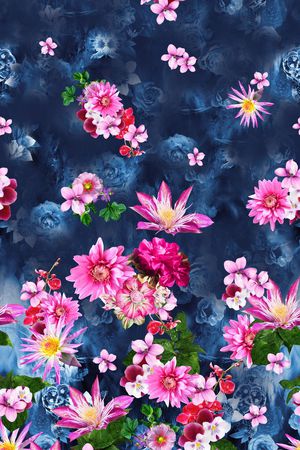 花卉印花华亿平台图片