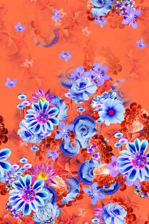 花卉印花华亿平台图片