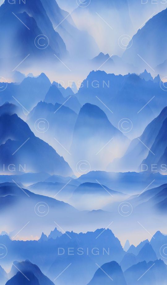 MAX-抽象自然风景印花华亿平台图片