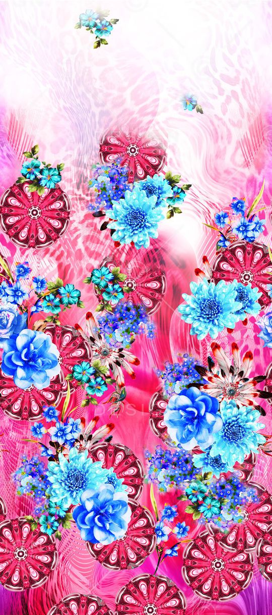 花卉印花华亿平台图片