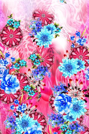 花卉印花华亿平台图片