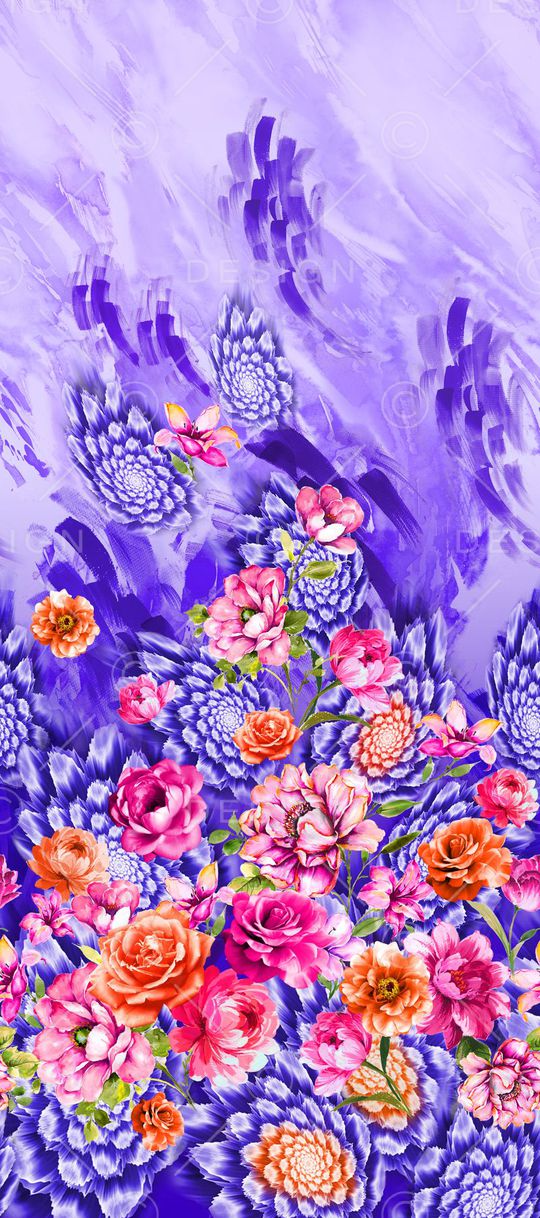 花卉印花华亿平台图片