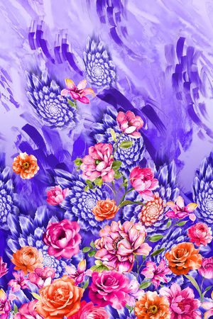 花卉印花华亿平台图片