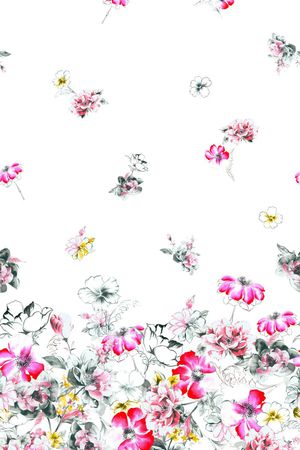 花卉印花华亿平台图片