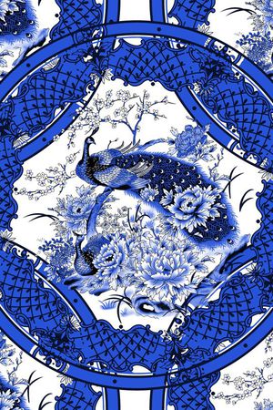 中国风印花华亿平台图片