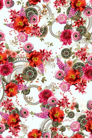 花卉印花华亿平台图片