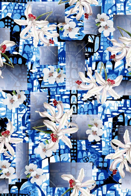 花卉印花华亿平台图片