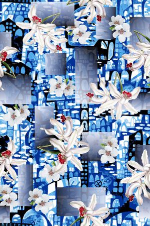 花卉印花华亿平台图片