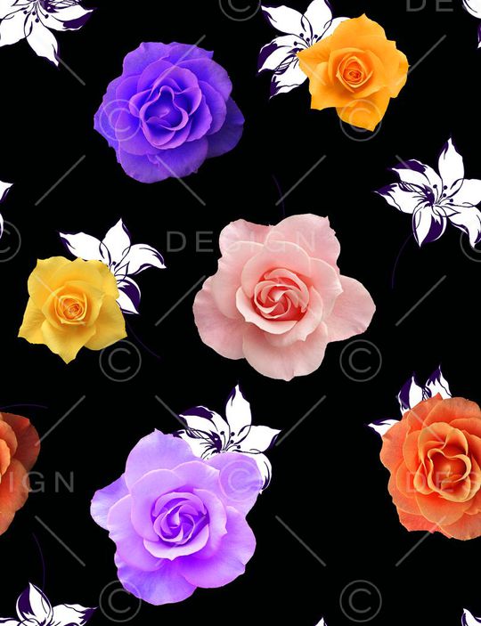 真花。分层印花华亿平台图片