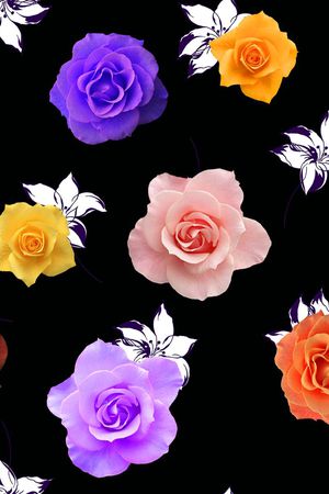 真花。分层印花华亿平台图片