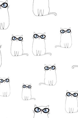 手绘可爱小猫咪女装印花华亿平台图片