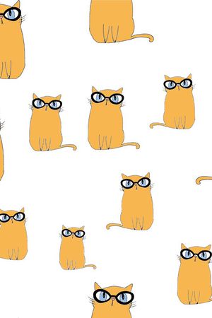 手绘可爱小猫咪女装印花华亿平台图片