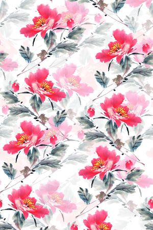 水彩风格印花华亿平台图片