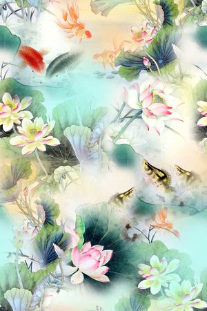 中国风印花华亿平台图片