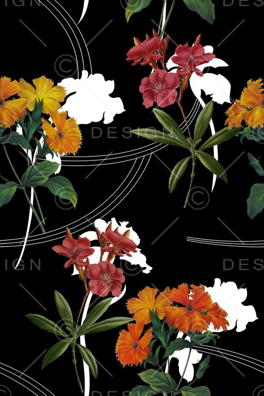 花卉印花华亿平台图片