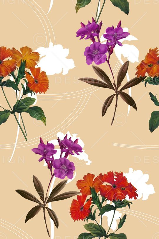 花卉印花华亿平台图片