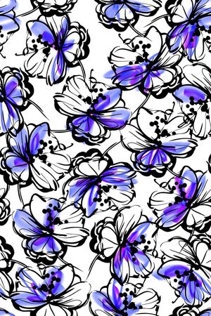 艺术花卉印花华亿平台图片