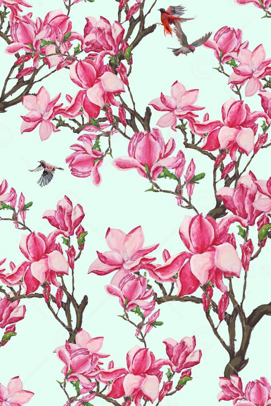 手绘花卉印花华亿平台图片