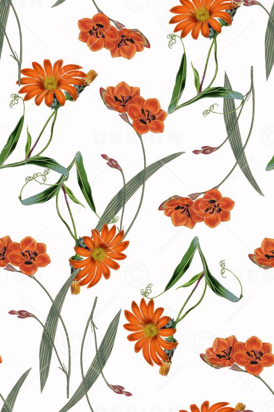 手绘水彩花卉女装印花华亿平台图片