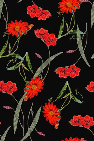 手绘水彩花卉女装印花华亿平台图片