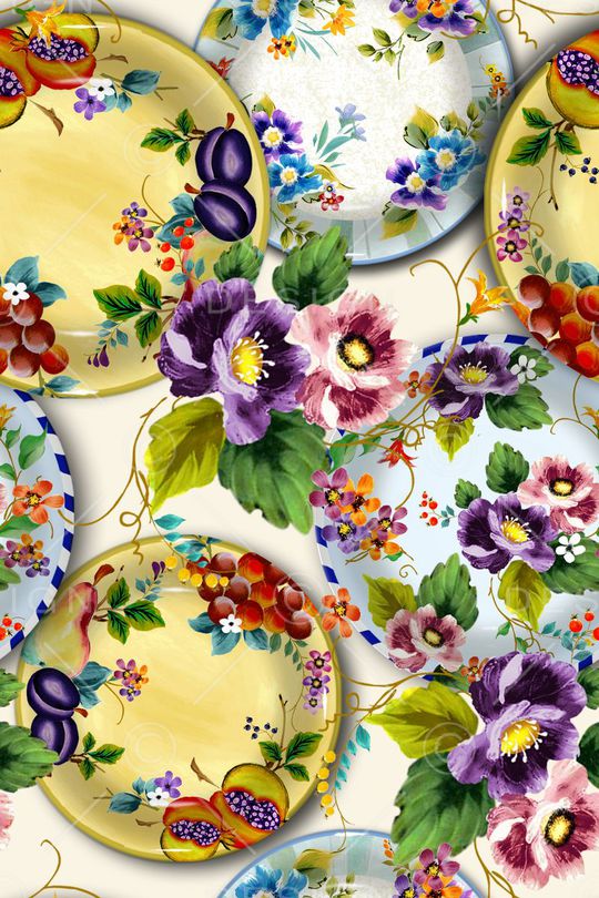 青花瓷印花华亿平台图片