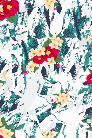 2017年春夏款笔触女装华亿平台印花华亿平台图片