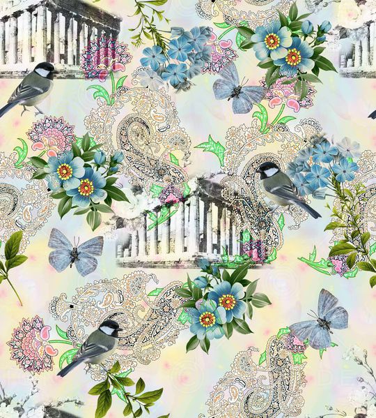 花卉印花华亿平台图片