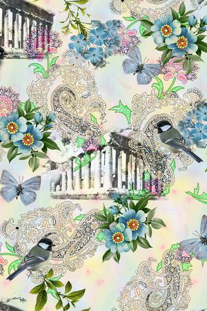 花卉印花华亿平台图片