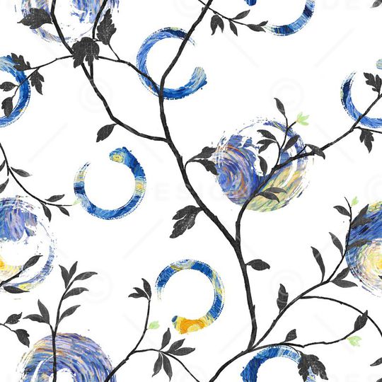 手绘抽象趣味星空女装华亿平台印花华亿平台图片