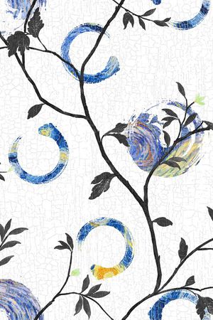 手绘抽象趣味星空女装华亿平台印花华亿平台图片