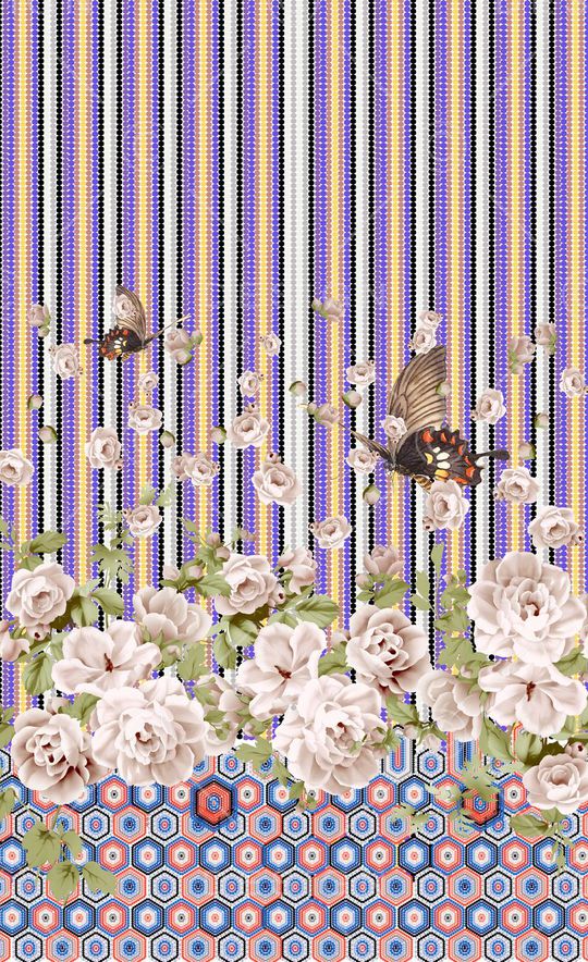 花卉印花华亿平台图片