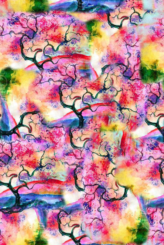 彩虹色系印花华亿平台图片