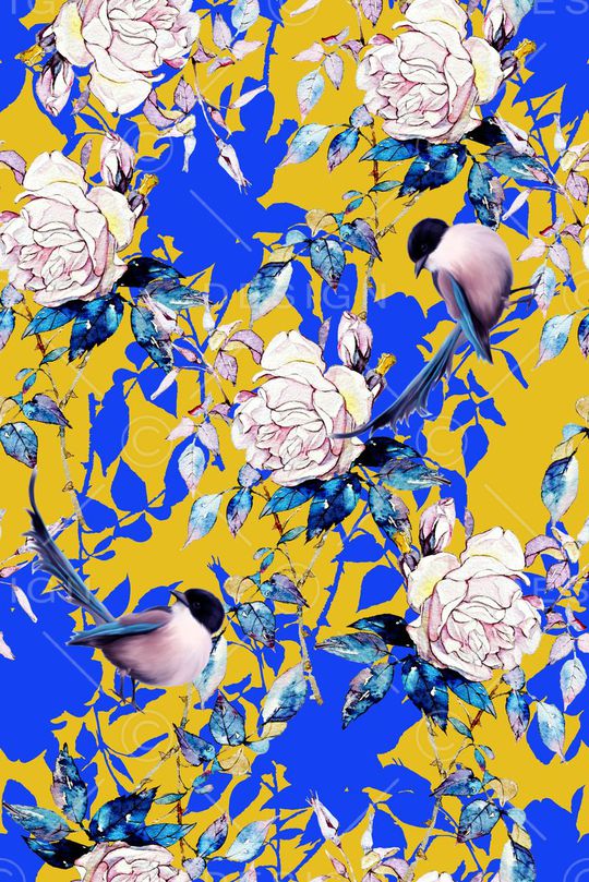 时尚大牌手绘中国风印花华亿平台图片