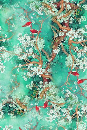 花卉印花华亿平台图片