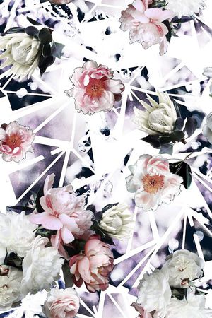 不规则几何印花华亿平台图片