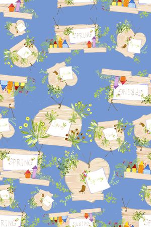 手绘水彩花卉意向印花华亿平台图片