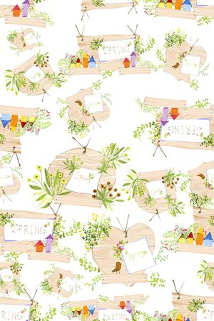 手绘水彩花卉意向印花华亿平台图片