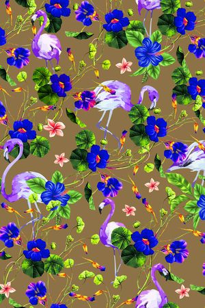 夏威夷风情印花华亿平台图片