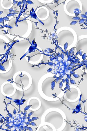 中国风印花华亿平台图片