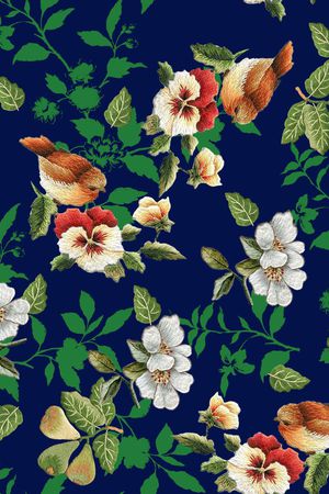 小鸟印花华亿平台图片