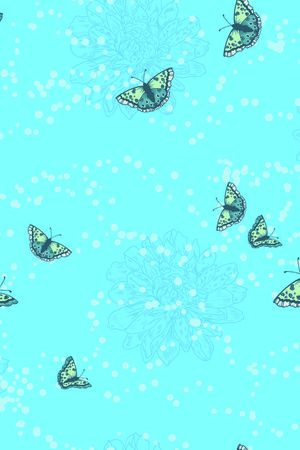 手绘花卉蝴蝶女装华亿平台印花华亿平台图片