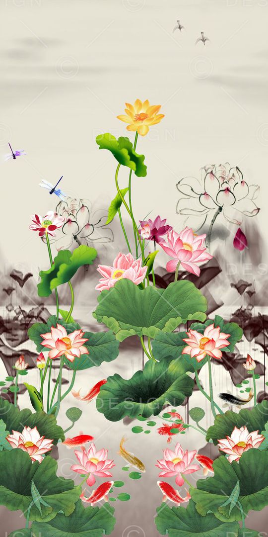 鲤鱼印花华亿平台图片