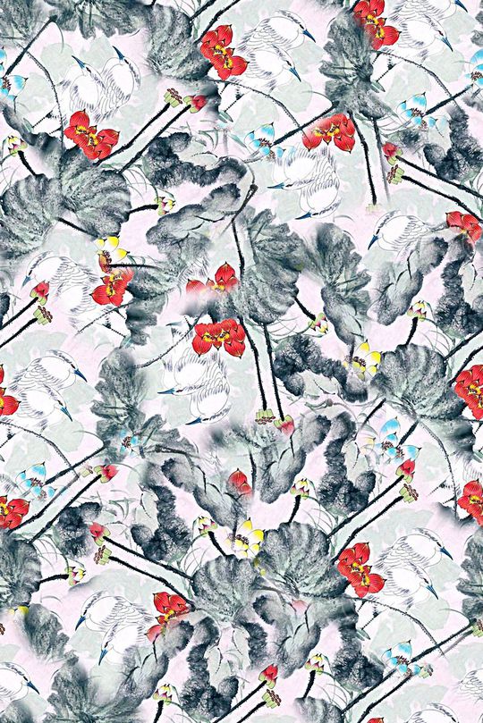 中国风印花华亿平台图片