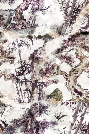 中国风印花华亿平台图片