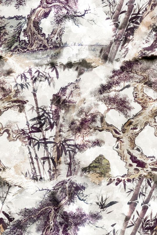 中国风印花华亿平台图片