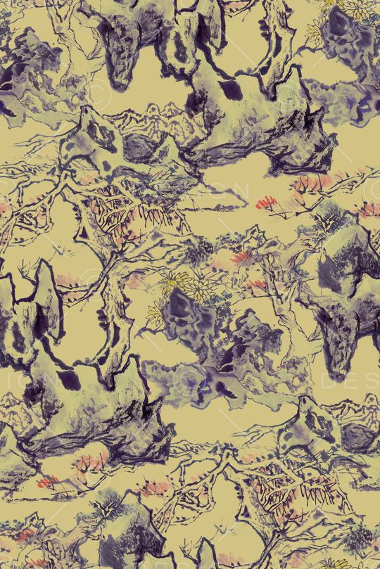 中国风印花华亿平台图片