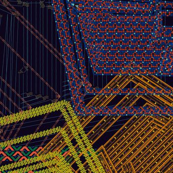 几何民族系列抽象派艺术印花华亿平台图片