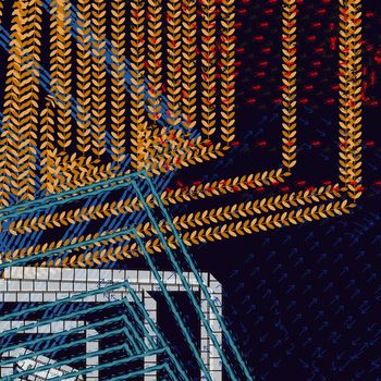 几何空间民族风电子风印花华亿平台图片