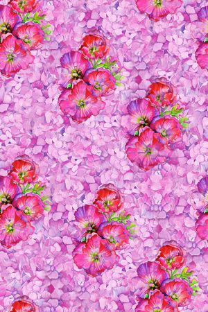 浪漫花卉印花华亿平台图片